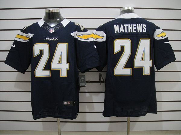 2012 NEW NFL San Diego Chargers 24 Ryan Mathews Blue Jerseys (Elite)