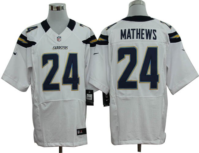 2012 NEW NFL San Diego Chargers 24 Ryan Mathews White Jerseys (elite)