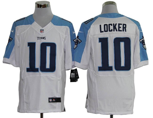 2012 NEW NFL Tennessee Titans 10# Jake Locker White Jerseys (Elite)