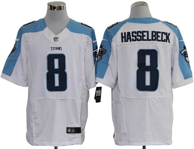 2012 NEW NFL Tennessee Titans 8 Matt Hasselbeck White Jerseys (Elite)