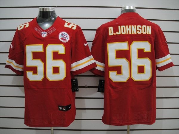 2012 NEW Nfl Kansas City Chiefs 56 Johnson Red Jerseys (Elite)