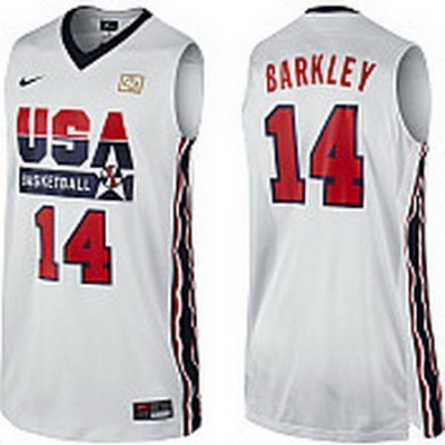 2012 Usa #14 Charles Barkley 2012 Usa Basketball Retro Jersey