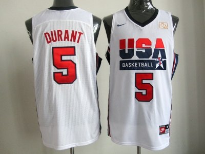 2012 Usa Jerseys #5 Durant White(retro)