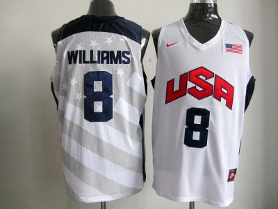 2012 Usa Jerseys #8 Willirms White
