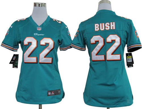 2012 women miami dolphins 22 reggie bush green jerseys