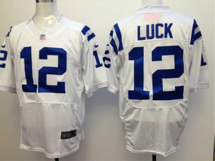 2012 mens indianapolis colts 12# andrew luck white elite jerseys