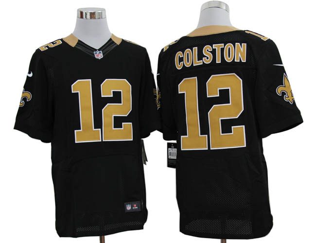2012 new orleans saints #12 marques colston black elite jerseys