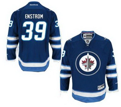 2012 new winnipeg jets #39 tobias enstrom blue jersey