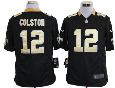 2012 nfl new orleans saints 12 marques colston black jerseys (game)
