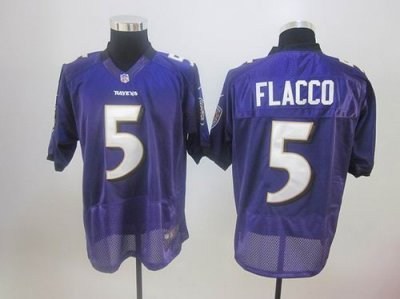 2012 baltimore ravens #5 joe flacco purple elite jerseys