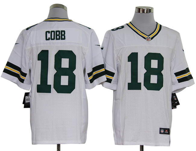 2012 NEW nfl green bay packers #18 randall cobb green white jerseys (elite)