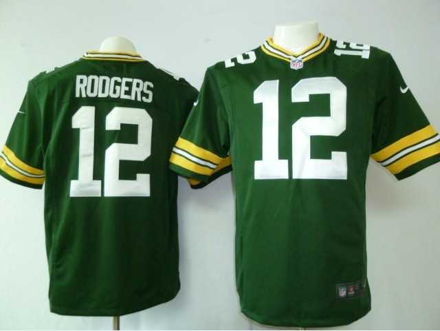 2012 nfl green bay packers 12 aaron rodgers game green jerseys