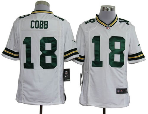 2012 NEW nfl green bay packers 18 randall cobb white jerseys (game)