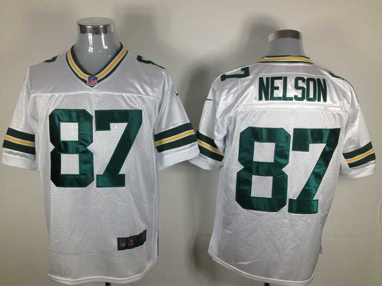 2012 nfl green bay packers 87 jordy nelson white jerseys (game)