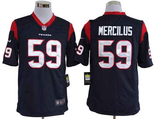 2012 NEW nfl houston texans 59 whitney mercilus blue jerseys (game)