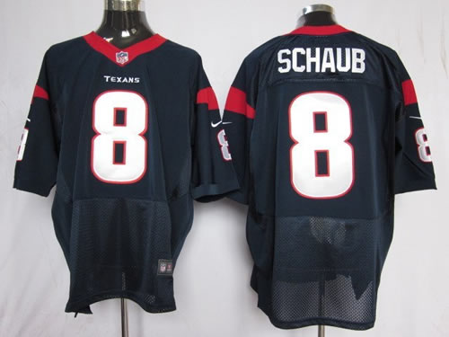 2012 nfl houston texans 8 matt schaub blue jerseys (elite)