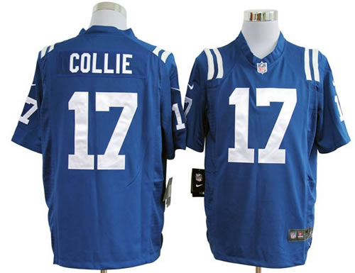 2012 NEW nfl indianapolis colts 17 austin collie blue jerseys (game)