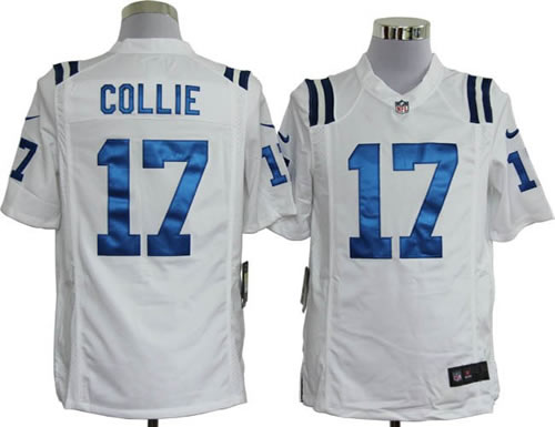 2012 NEW nfl indianapolis colts 17 austin collie white jerseys (game)