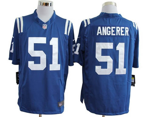 2012 NEW nfl indianapolis colts 51 pat angerer blue jerseys (game)