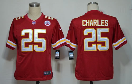 2012 NEW nfl kansas city chiefs 25 jamaal charles red jerseys (game)