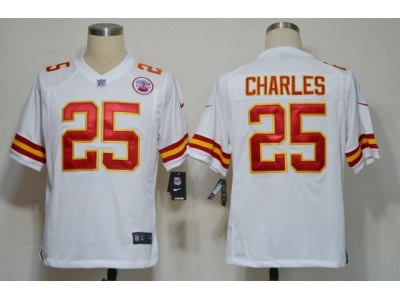 2012 NEW nfl kansas city chiefs 25 jamaal charles white jerseys (game)