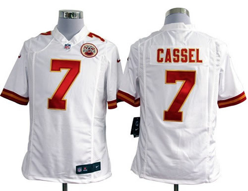 2012 NEW nfl kansas city chiefs 7 matt cassel white jerseys (game)