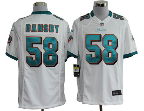 2012 NEW nfl miami dolphins 58 karlos dansby white jerseys (game)