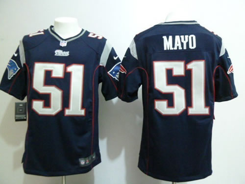2012 nfl new england patriots 51 jerod mayo blue jerseys (game)