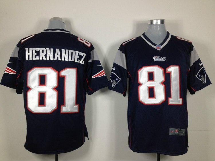 2012 nfl new england patriots 81 aaron hernandez blue jerseys (game)