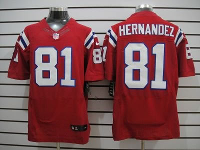 2012 NEW nfl new england patriots 81 aaron hernandez red jerseys (elite)