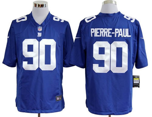 2012 nfl new york giants 90 pierre-paul blue jerseys (game)