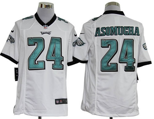 2012 NEW nfl philadelphia eagles 24 nnamdi asomugha white jerseys (game)