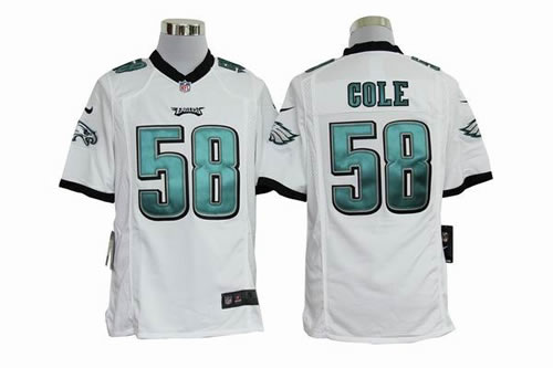 2012 NEW nfl philadelphia eagles 58 trent cole white jerseys (game)