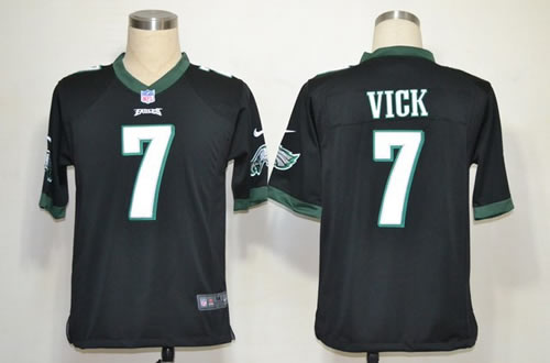 2012 NEW nfl philadelphia eagles 7 michael vick black jerseys (game)