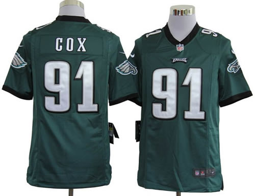2012 NEW nfl philadelphia eagles 91 fletcher cox green jerseys (game)
