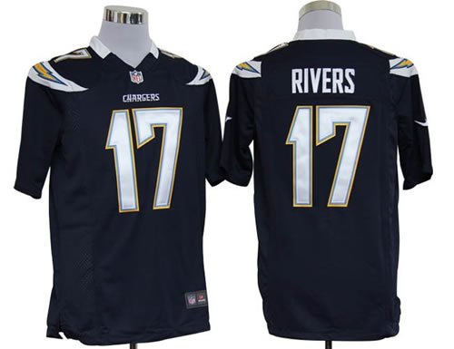 2012 NEW nfl san diego chargers 17 philip rivers black jerseys (game)