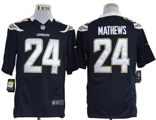 2012 NEW nfl san diego chargers 24 ryan mathews blue jerseys (game)