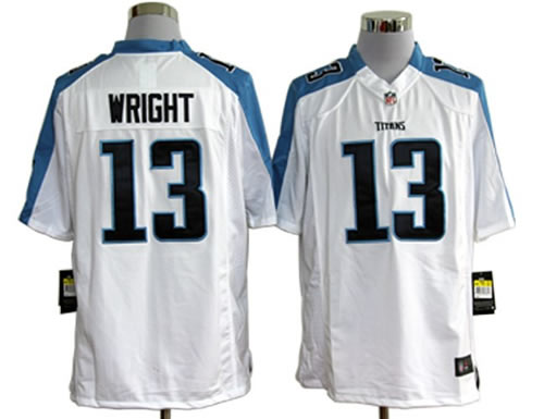2012 NEW nfl tennessee titans 13 kendall wright white jerseys (game)