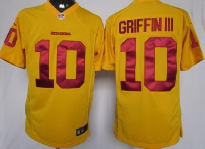 2012 NEW nfl washington redskins 10 robert griffin iii yellow jerseys (game)