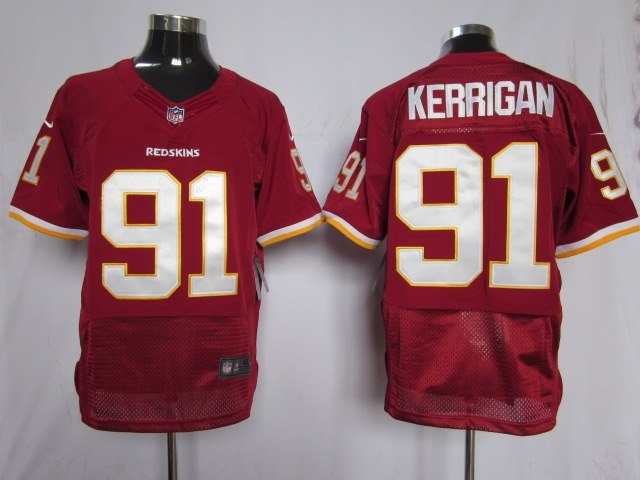 2012 nfl washington redskins 91 ryan kerrigan red jerseys (elite)