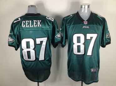 2012 philadelphia eagles 87 brent celek green (elite)