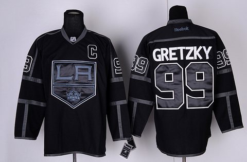 2012 premier black NHL Los Angeles Kings 99 GRETZKY jerseys