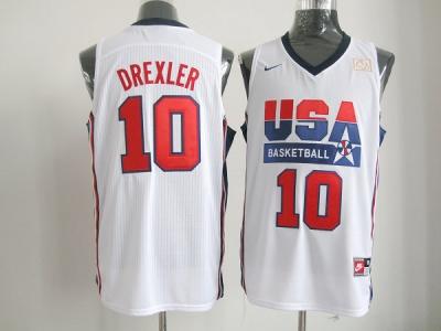 2012 usa jerseys #10 drexler white(drexler)(Retro)