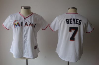 2012 women miami marlins 7 jose reyes white mlb jerseys
