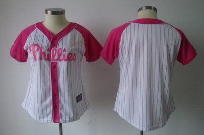 2012 womens pink splash fashion jerseys philadelphia phillies blank white jerseys (1)