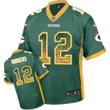 2013 NEW NFL Green Bay Packers #12 Aaron Rodgers Green Team Color Drift Fashion Elite Jersey