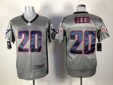 2013 NEW NFL Houston Texans 20 Ed Reed Grey Shadow Jerseys