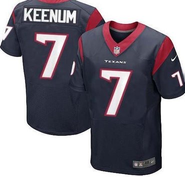 2013 NEW NFL Houston Texans 7 Keenum Blue Jerseys (Elite)