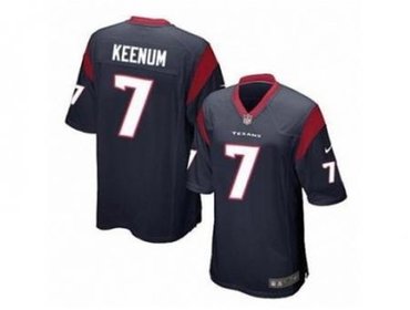 2013 NEW NFL Houston Texans 7 Keenum Blue Jerseys (Game)