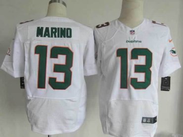 2013 NEW NFL Miami Dolphins #13 Dan Marino White Jerseys(Elite)